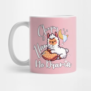 Llama Drama - Sleepy Cute Llama No Drama Mug